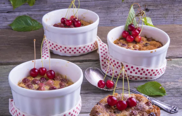 Вишня, пирог, десерт, wood, cherry, dessert