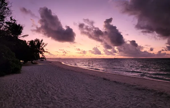 Beach, sky, maldives