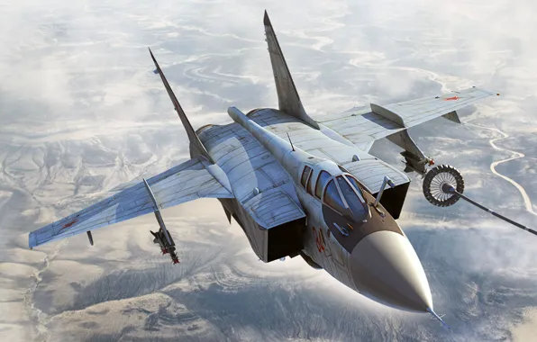 Картинка Foxhound, дальнего радиуса действия, ОКБ МиГ, МиГ-31БМ, ВКС России, современная версия МиГ-31 для ВВС России, …