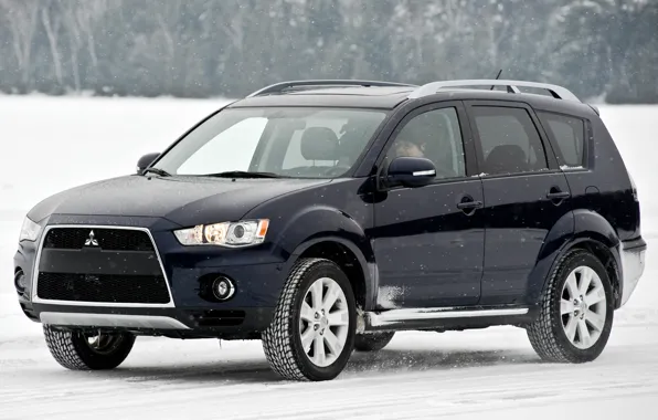 Снег, Обои, Mitsubishi, Джип, Japan, Car, Auto, Wallpapers