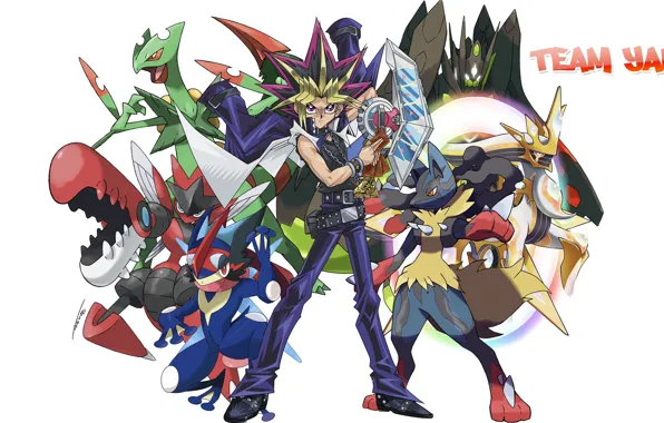 Покемон, Pokemon, кроссовер, Покемоны, Yu Gi Oh!