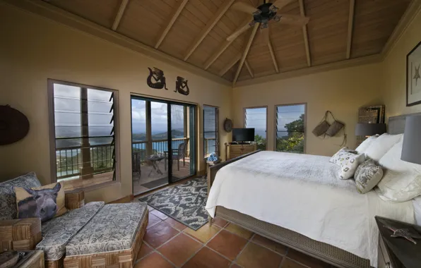 Bedroom, luxury villa, Virgin Islands
