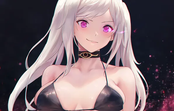 Girl, sexy, cleavage, long hair, boobs, anime, beautiful, pretty