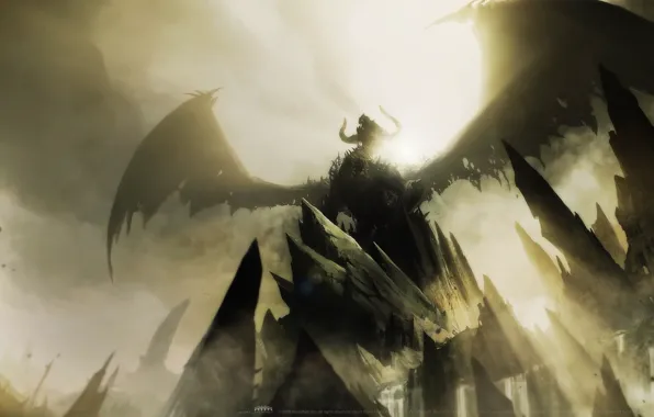 Digital, art, artwork, dragons