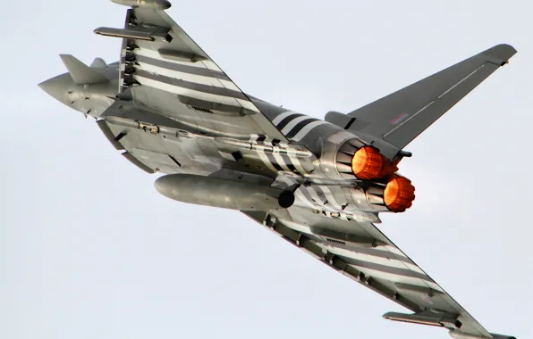 Картинка небо, полет, самолет, крылья, истребитель, Eurofighter Typhoon