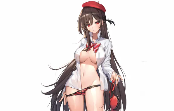 Girl, sexy, lingerie, pantsu, bra, cleavage, panties, long hair