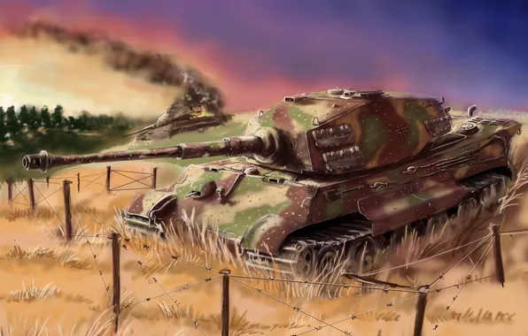 Картинка тигр, танк, германия, tank Tiger 2, German heavy