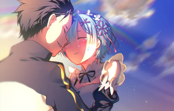 Аниме, арт, Субару, Re: Zero kara Hajimeru Isekai Seikatsu, С нуля, Рем