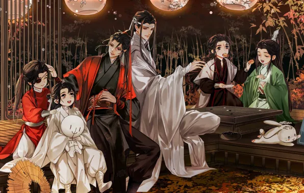 Осень, мужчины, мальчики, Mo Dao Zu Shi, Wangji Lan, Wuxian Wei, Qingqiu Shen, Tian Guan …