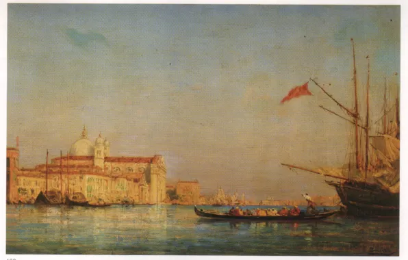 Картинка VENICE, The Giudecca, Felix Ziem Oil Paintings, ZIEM, Venice Oil Painting