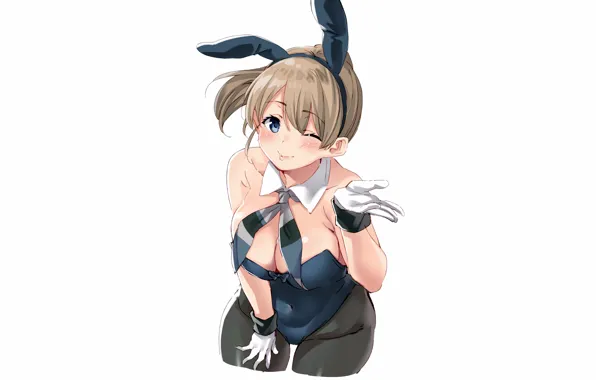 Girl, sexy, cleavage, boobs, anime, blue eyes, beautiful, short hair