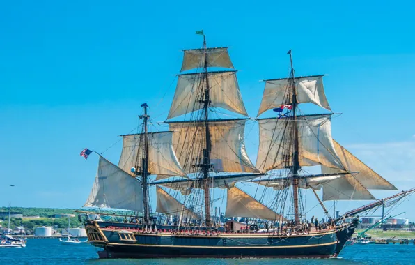 Побережье, парусник, Канада, Canada, ships, sailing, Halifax