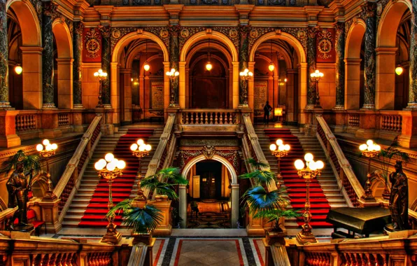 Palace, castle, stairs, passages