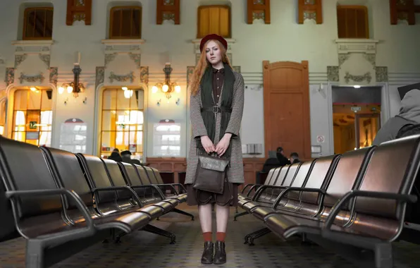 Девушка, ретро, вокзал, Elizabeth, Макс Fiyah