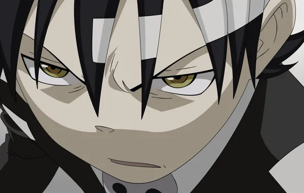 Взгляд, аниме, парень, Пожиратель душ, Soul Eater, Death the Kid