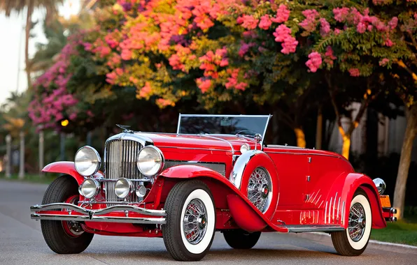 Картинка красный, ретро, купе, кабриолет, Coupe, 1932, красивая машина, Convertible