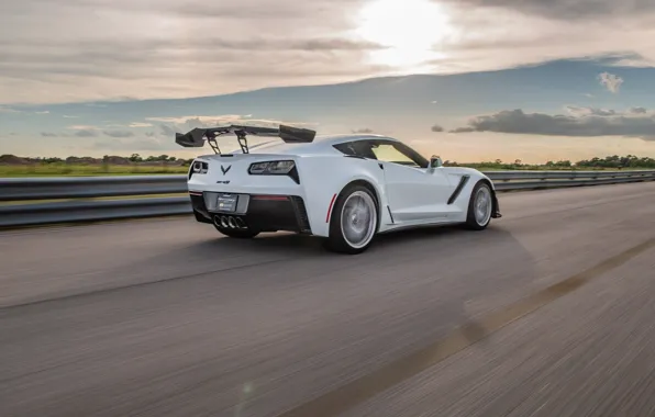 Картинка Corvette, Chevrolet, Hennessey, rear wing, Hennessey Chevrolet Corvette ZR1