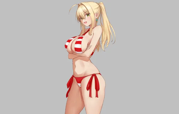Girl, sexy, cleavage, long hair, boobs, anime, beautiful, pretty