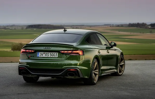 Audi, зелёный, задом, RS 5, 2020, RS5 Sportback