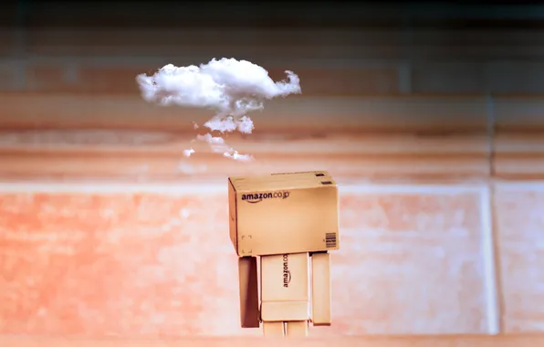 Картинка коробка, облако, Amazon