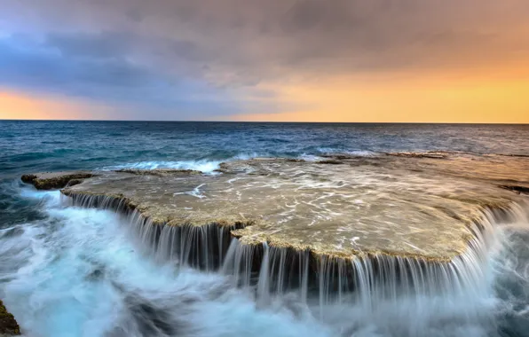 Море, пейзаж, камень, Природа