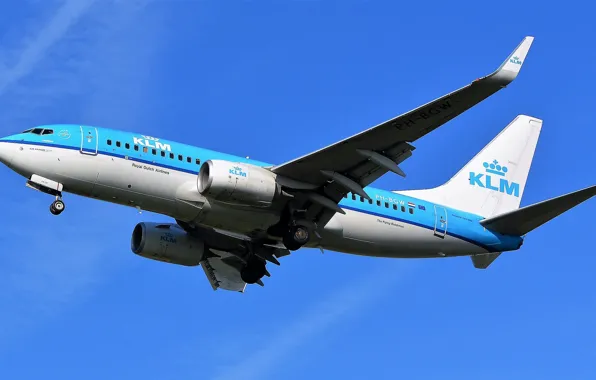 Картинка небо, синее небо, пассажирский самолет