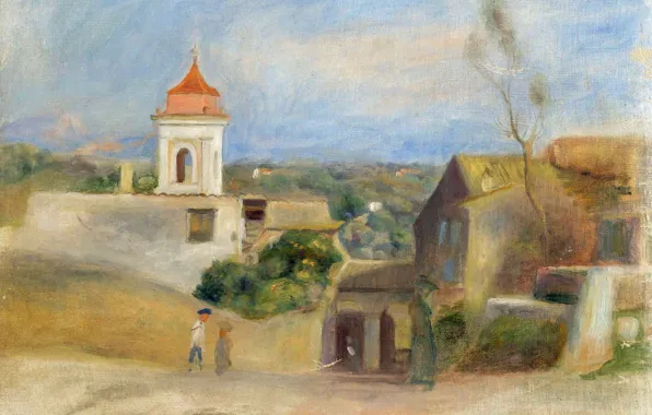 Пейзаж, картина, 1899, Пьер Огюст Ренуар, Pierre Auguste Renoir, Cagnes Landscape