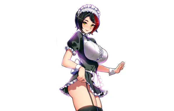 Girl, sexy, thighhighs, dress, boobs, anime, beautiful, short hair