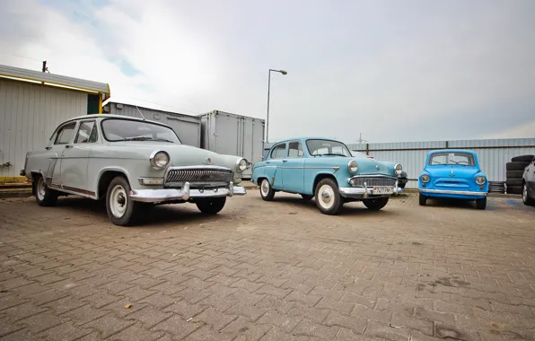 Ретро, ссср, ZAZ, Volga, Moskvich