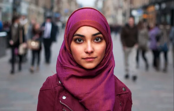Girl, street, people, muslim