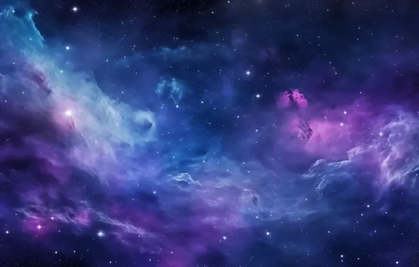 Картинка space, clouds, purple, AI art