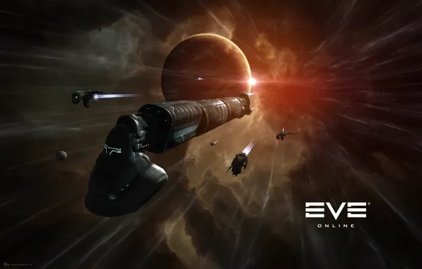 Космос, туманность, планета, space, космический корабль, eve online, space ship, космоопера
