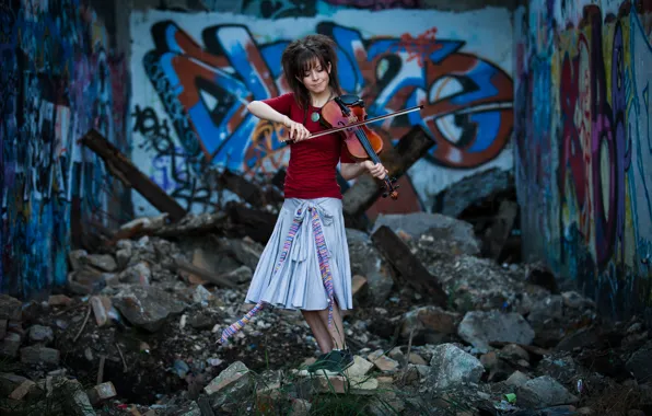 Девушка, скрипка, violin, Линдси Стирлинг, Lindsey Stirling, скрипачка