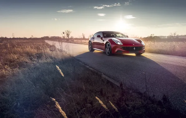 Картинка Ferrari, Red, Road, FF