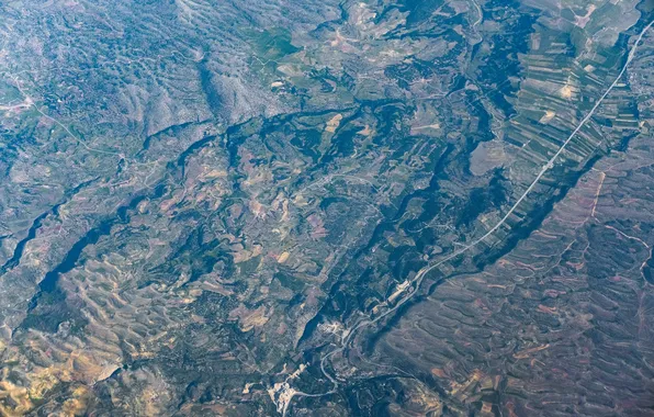 Полет, города, планета, высота, Земля, реки, долины, поселения