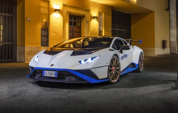 Здание, Lamborghini, экстерьер, спортивный автомобиль, Huracan, 2021, STO