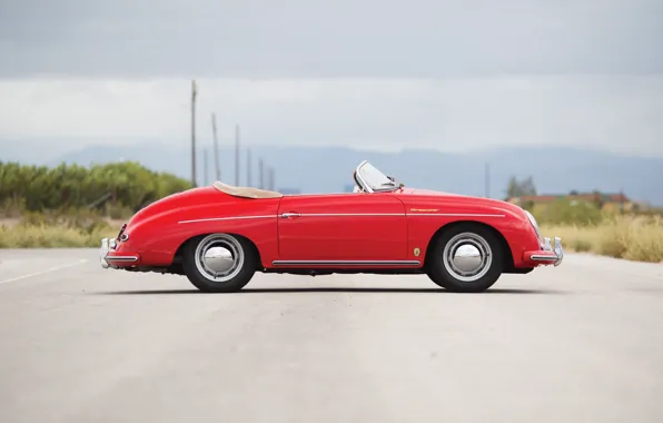 Porsche, 356, 1958, side view, Porsche 356A 1600 Speedster