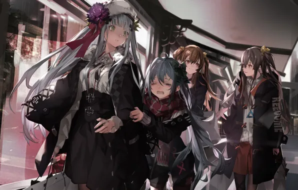 Цветок, арт, Girls Frontline, Девушки фронта