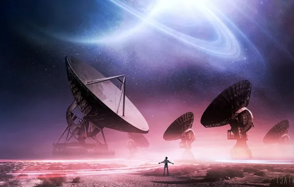 Картинка aliens, science fiction, contact, radio telescope