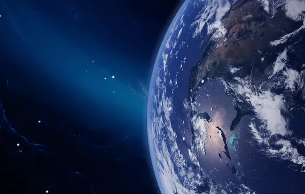 Звезды, Планета, Космос, Туманность, Земля, Stars, Space, Earth