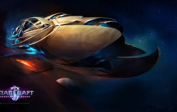 Космос, Корабль, StarCraft 2, Heart of the swarm