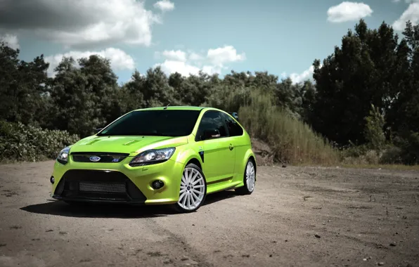 Green, зелёный, ford, focus