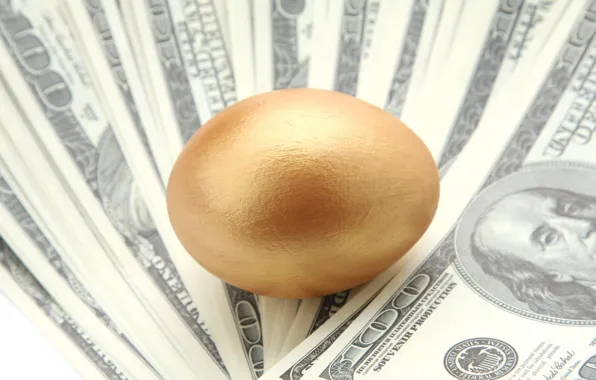 Money, Painting, Hen, Golden Eggs