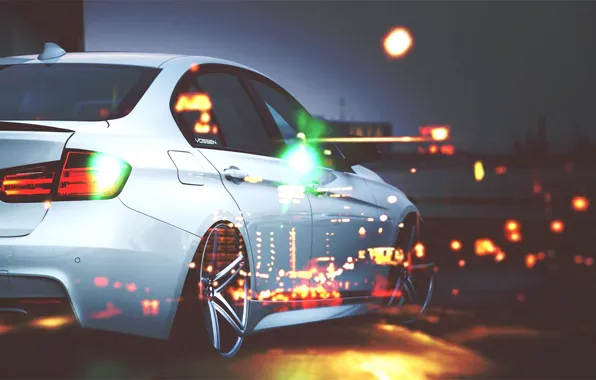 Пузыри, Макро, Город, BMW, VOSSEN