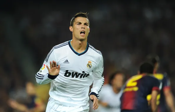 Картинка футбол, Cristiano Ronaldo, футболист, гол, празднование, Реал Мадрид, Real Madrid, Криштиану Роналду