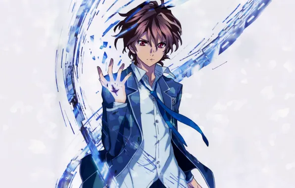 Галстук, парень, жест, школьная форма, guilty crown, корона грешника, shu ouma