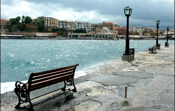 Картинка Greece, Much Wind, Crete, Little Harbour
