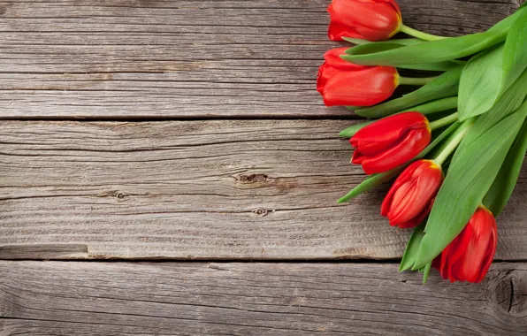 Цветы, букет, тюльпаны, red, love, wood, flowers, romantic