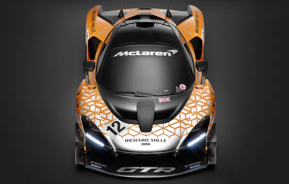 Concept, McLaren, GTR, гоночное авто, вид спереди, 2018, Senna