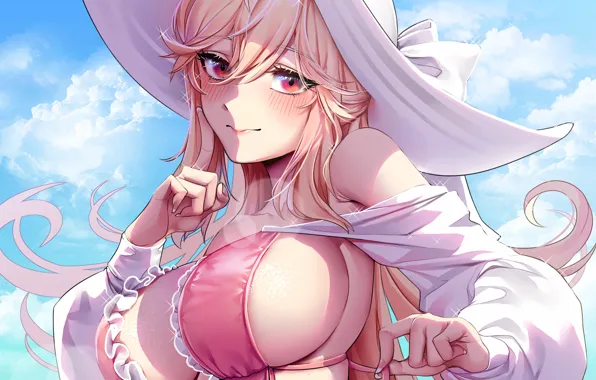 Girl, sexy, boobs, anime, beautiful, pretty, erotic, breasts